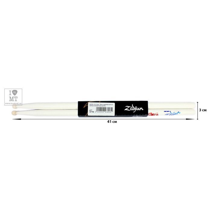 Барабанні палички Zildjian Travis Barker Artist Series Drumsticks White (227769) зображення 2