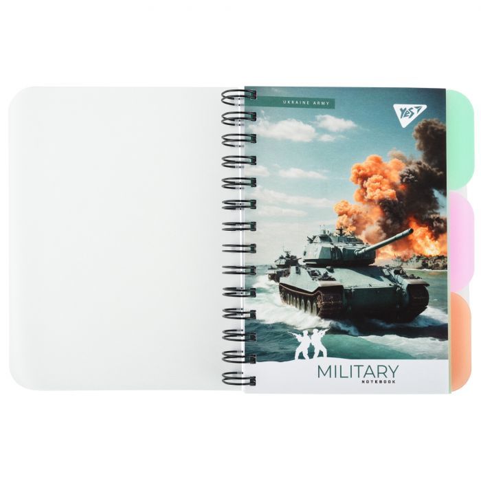 Блокнот Yes В6 Military 144 листа пластиковая обложка (681981)