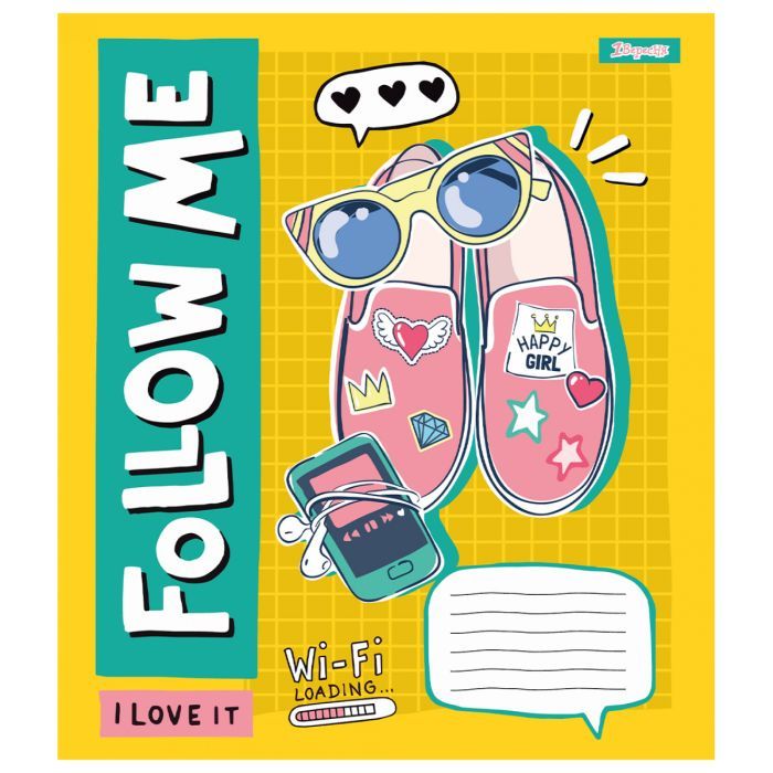 Зошит 1 вересня Follow me А5 12 аркушів коса лінія (767203) зображення 4