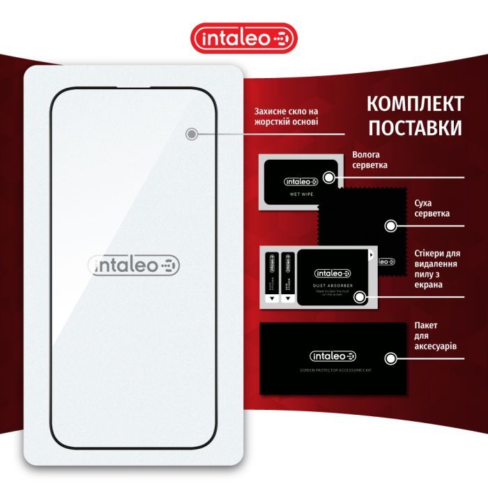 Скло захисне Intaleo Full Glue Apple iPhone 16 Pro Black (1283126593802) зображення 8