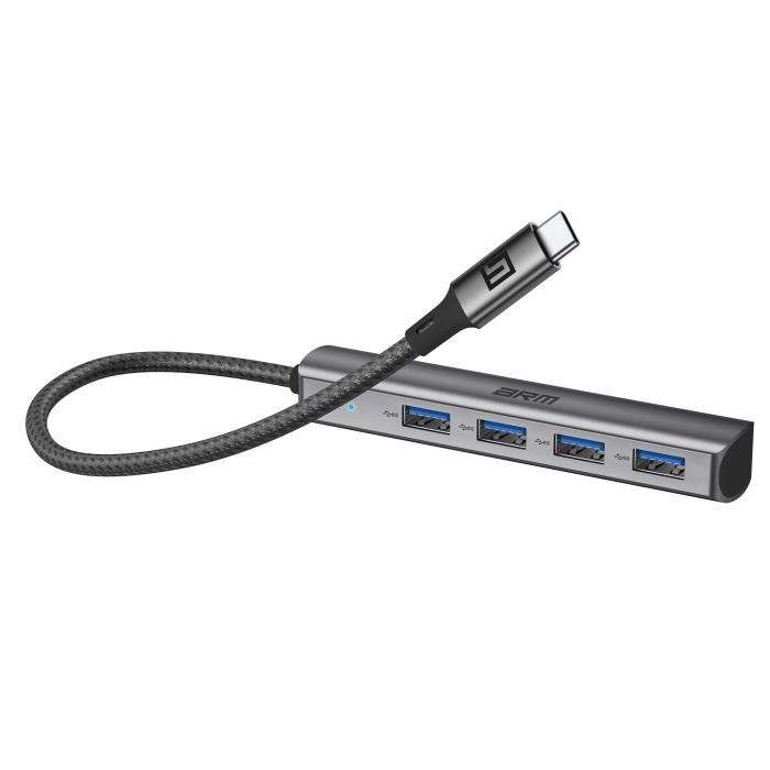 Концентратор Armorstandart USB-C to 4USB Grey (ARM69364) зображення 3