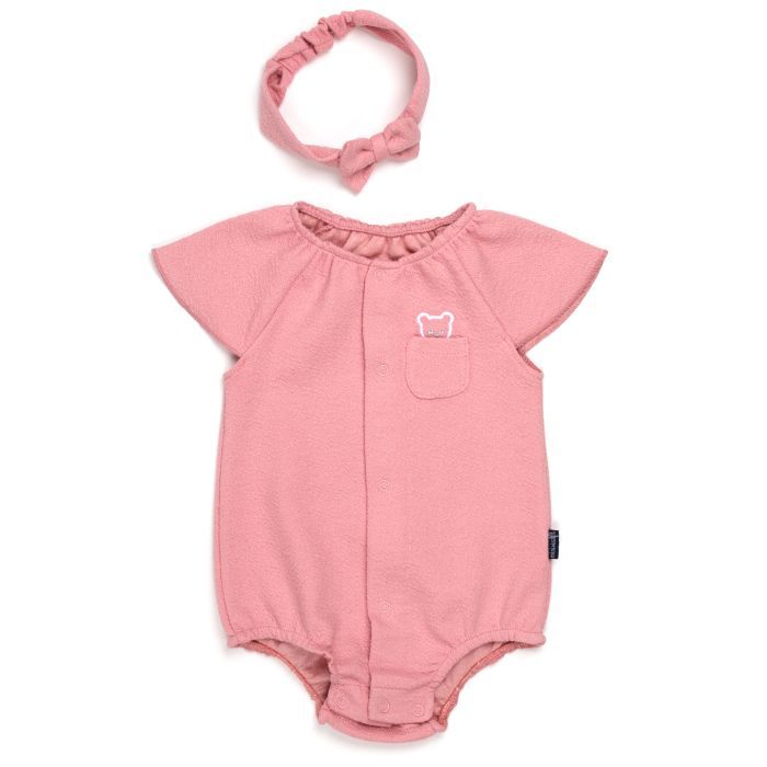 Боди детское Miniworld с повязкой (16988-62G-pink)