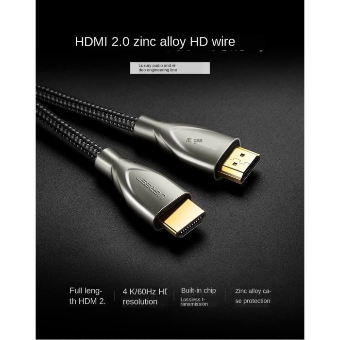Кабель мультимедійний HDMI M to HDMI M 1.0m gray Ugreen (UGR-50106) зображення 2