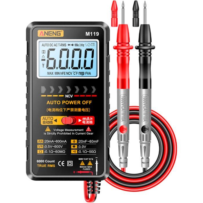 Цифровой мультиметр ANENG M119, V, A, R, C, T, F, функція hFE (M119) изображение 3