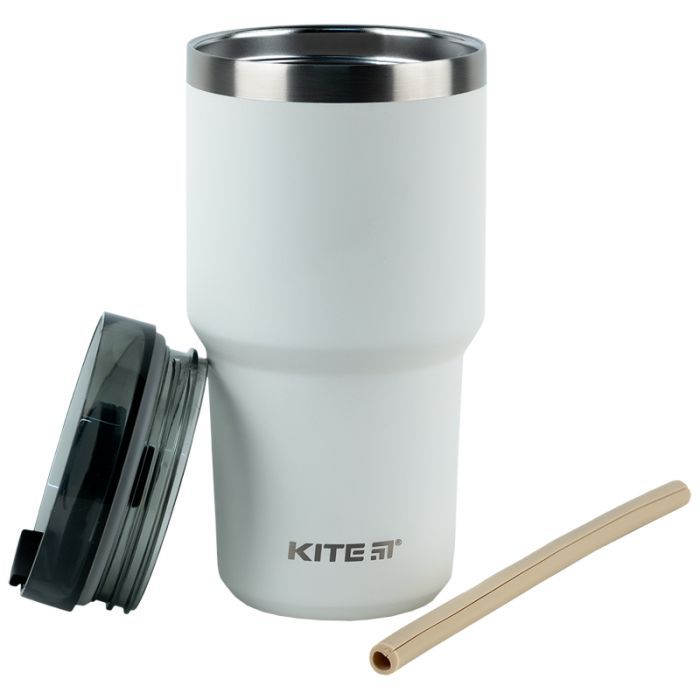 Термокружка Kite 600 мл біла (K24-1206-1) изображение 2