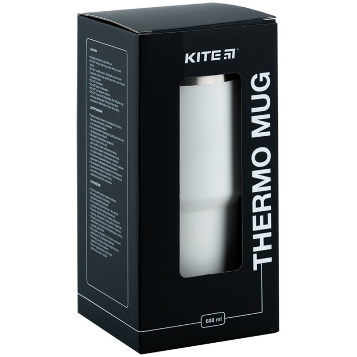 Термокружка Kite 600 мл біла (K24-1206-1) изображение 8