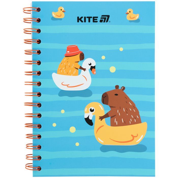 Блокнот Kite на спіралі A5 Cute 2, 80 аркушів, клітинка (K25-1911-2)