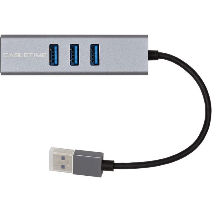 Концентратор Cabletime USB 3.0 to 3xUSB 3.0 + RJ45 0.15m (CA913374) зображення 2