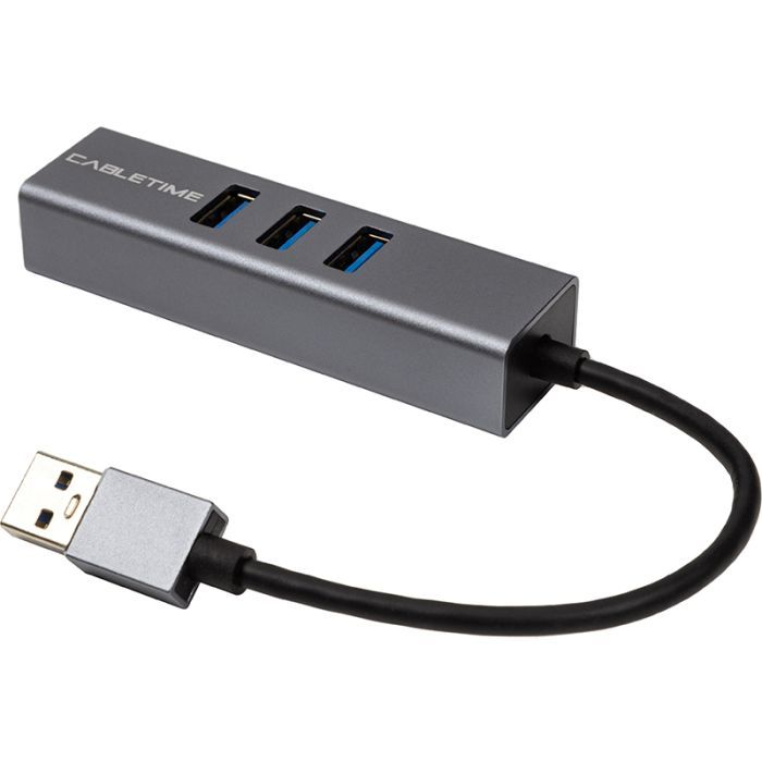 Концентратор Cabletime USB 3.0 to 3xUSB 3.0 + RJ45 0.15m (CA913374) зображення 3