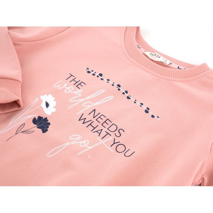 Спортивний костюм дитячий Breeze з квіточками (22098-134G-peach) зображення 6