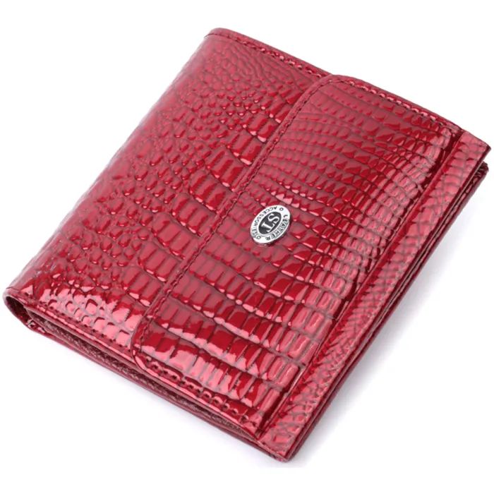 Гаманець ST Leather З натуральної шкіри Червоний (22705)