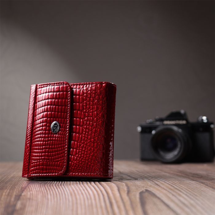 Гаманець ST Leather З натуральної шкіри Червоний (22705) зображення 8