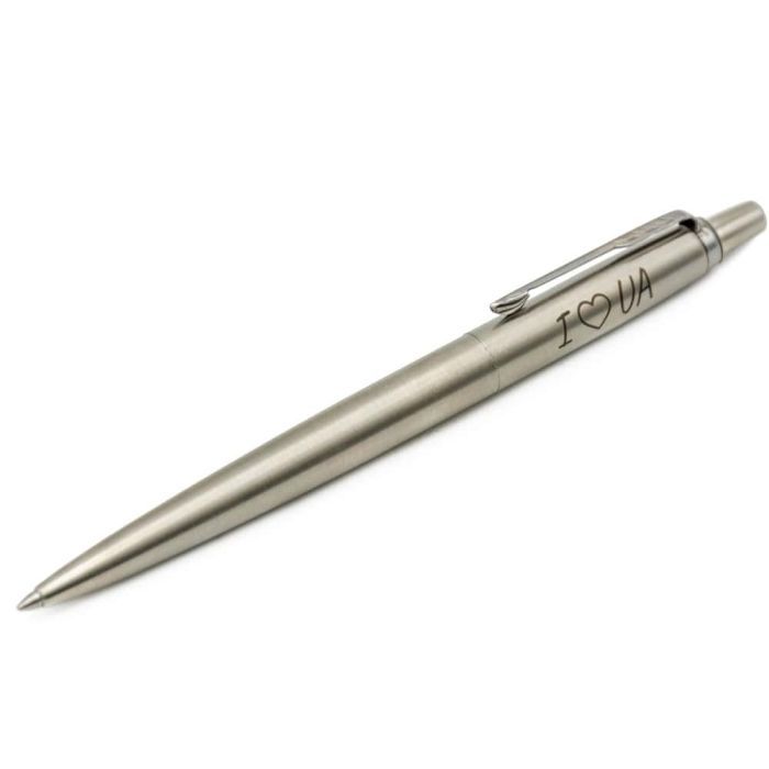 Ручка шариковая Parker JOTTER 17 UKRAINE SS CT BP I Love UA (16132_T207b) изображение 3