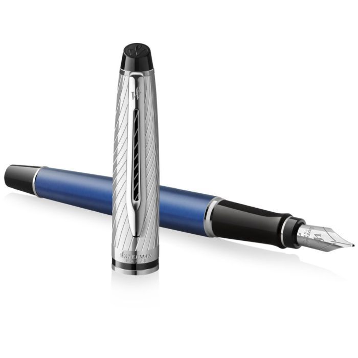 Ручка перьевая Waterman EXPERT Deluxe Metallic Blue CT  FP F (10 051) изображение 3