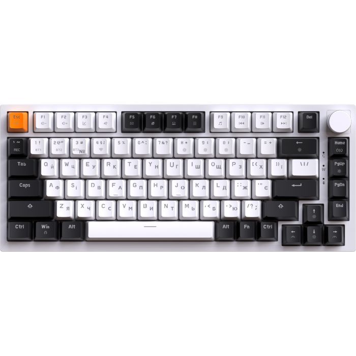Клавіатура GamePro Asgard Valhalla MK160W Pro 75 RGB Wireless/Bluetooth/USB White (MK160W Pro)