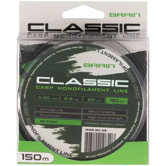 Леска Brain Classic Carp Line 3D (camo) 150m 0.25mm 15lb 6.6kg (1858.80.93) изображение 2