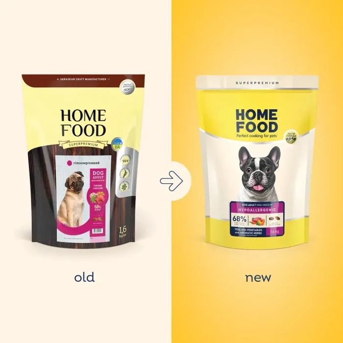 Сухий корм для собак Home Food ADULT MINI/MEDIUM Hypoallergenic з телятиною, овочами та духмяними травами 10 кг (4820290090354) зображення 2