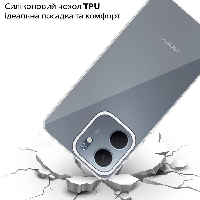 Чохол до мобільного телефона BeCover Silicone Oppo A5x 4G/5G Transparent (713789) зображення 3