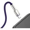 Дата кабель USB 2.0 AM to Lightning 2.0m 2.4A metal purple Baseus (CALJK-B05) зображення 3