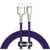 Дата кабель USB 2.0 AM to Lightning 2.0m 2.4A metal purple Baseus (CALJK-B05)