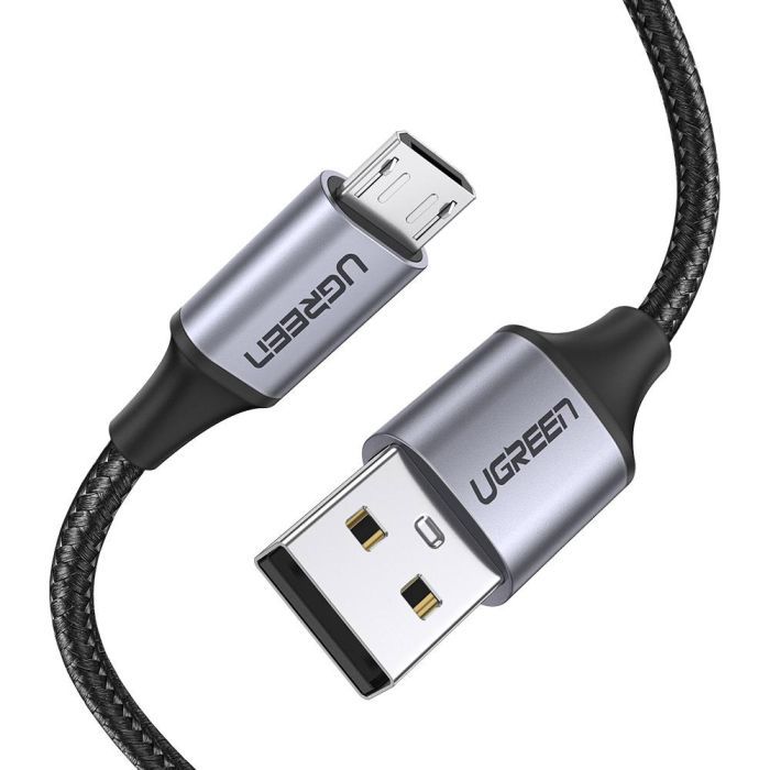 Дата кабель USB 2.0 AM to Micro 5P 1.5m 2A US290 white Ugreen (60152)