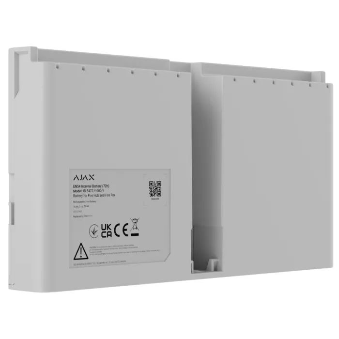 Аксесуар для охоронних систем Ajax EN54 Internal Battery (72h) white зображення 2