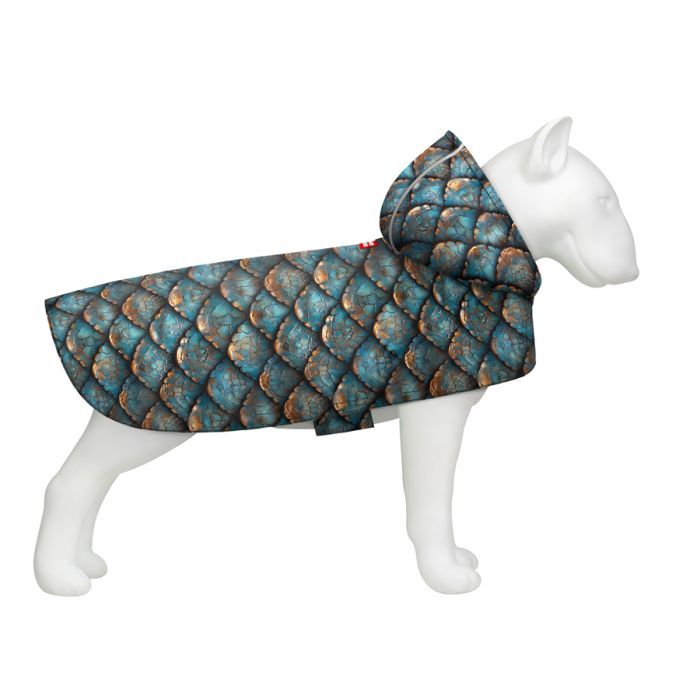 Дождевик для животных WAUDOG Clothes с капюшоном "Луска" L (358-0179) изображение 2