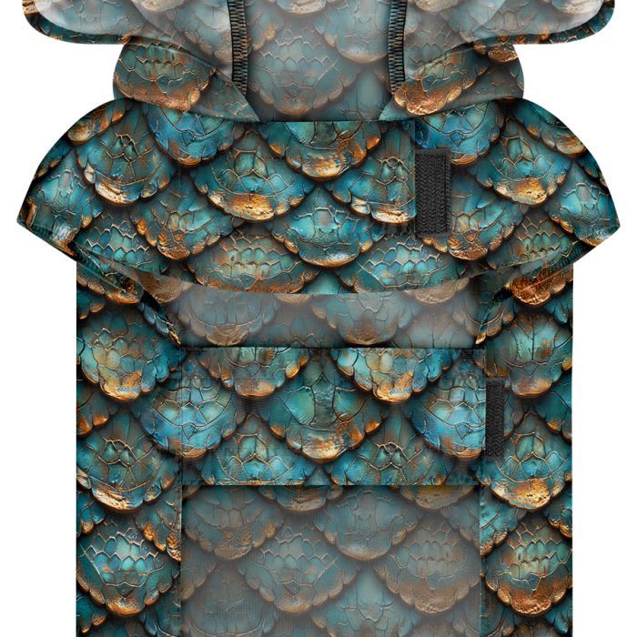 Дождевик для животных WAUDOG Clothes с капюшоном "Луска" L (358-0179) изображение 3