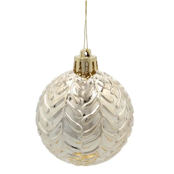 Елочная игрушка Chomik пластикові кульки 16 шт, 6см, мікс кольорів (5900779900004) изображение 4