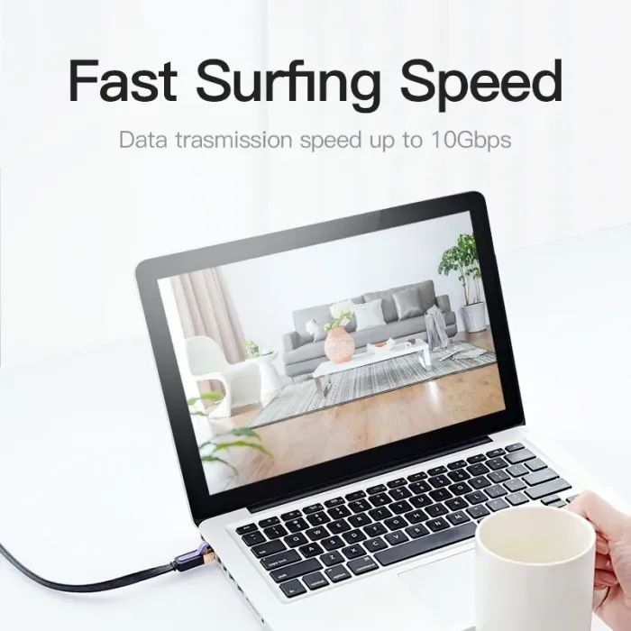 Патч-корд 1м, FTP cat 7 RJ-45 black Vention (ICABF) зображення 7