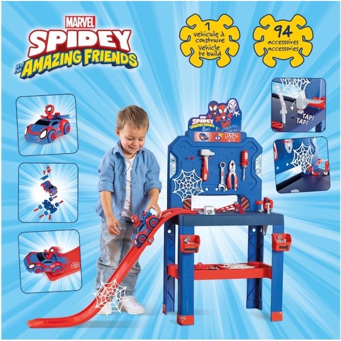 Ігровий набір Smoby Спіді. Майстерня з машинкою, 94 аксесуари (7600360742) зображення 4