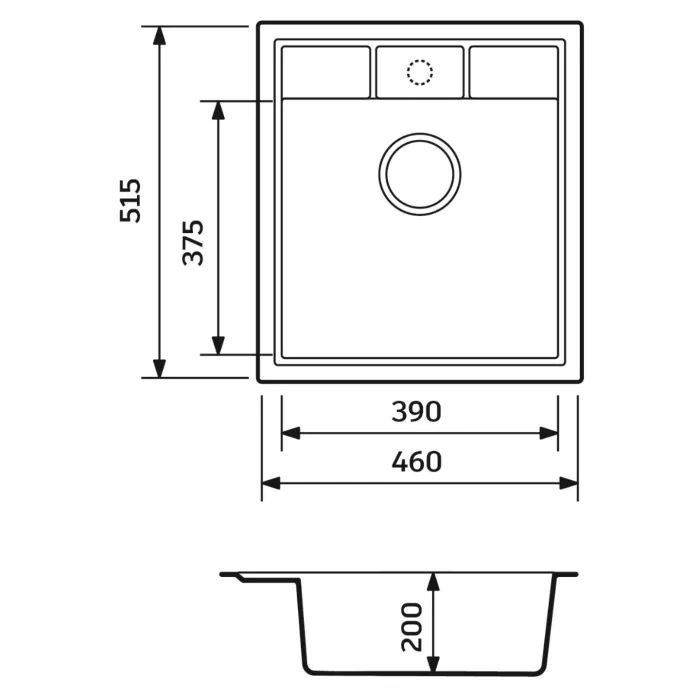 Мойка кухонная Adamant Brick сірий (4824296101204) изображение 4