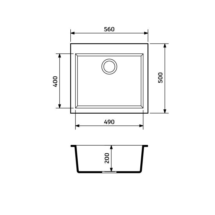 Мойка кухонная Adamant Univer чорний (2006270043387) изображение 5
