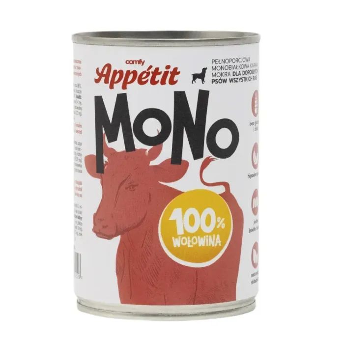 Консервы для собак Comfy Appetit Mono с говядиной 400 г (5905546340526)