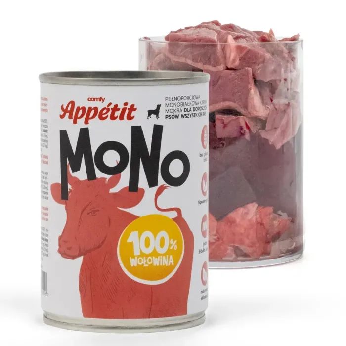 Консервы для собак Comfy Appetit Mono с говядиной 400 г (5905546340526) изображение 2