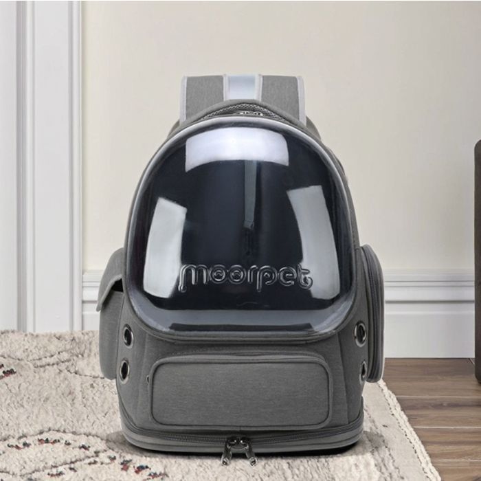 Переноска для тварин Lapka 42х34х27 см сіра (LPK-02) зображення 3