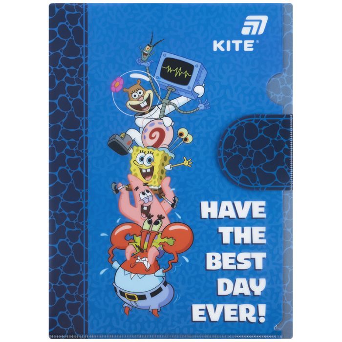 Папка - куточок Kite із клапаном A4 SpongeBob SquarePants (SB25-248)