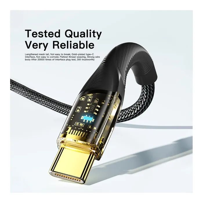 Дата кабель USB 2.0 AM to USB-C 1.0m 7A black Essager (EXCT-XJ01-P) зображення 10