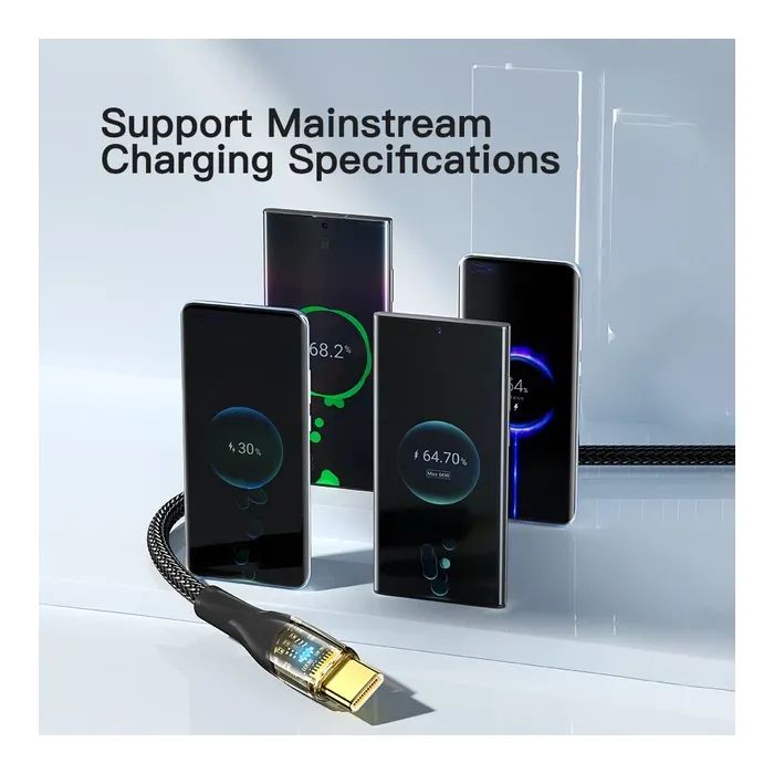 Дата кабель USB 2.0 AM to USB-C 1.0m 7A black Essager (EXCT-XJ01-P) зображення 7