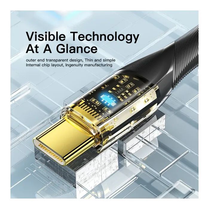 Дата кабель USB 2.0 AM to USB-C 1.0m 7A black Essager (EXCT-XJ01-P) зображення 8