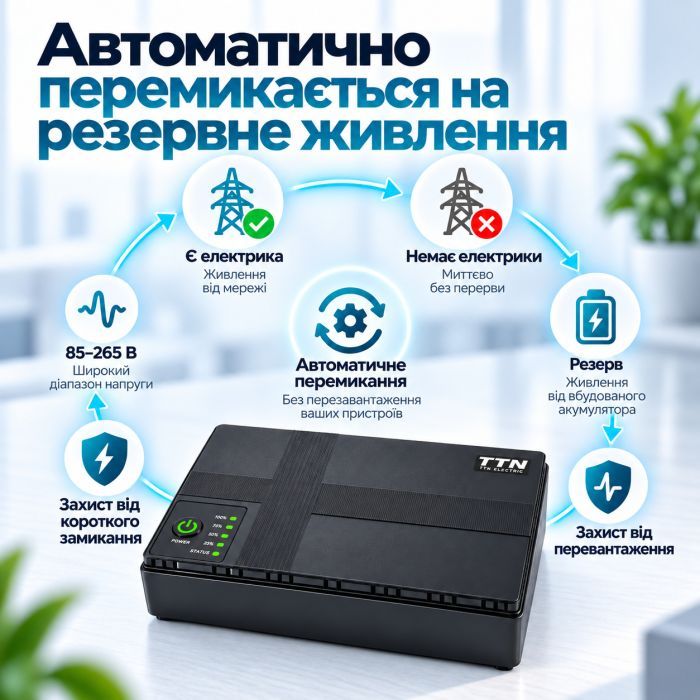 Пристрій безперебійного живлення TTN DC-1018P 18W 20000mAh (DCSL-1018PC_20000) зображення 5