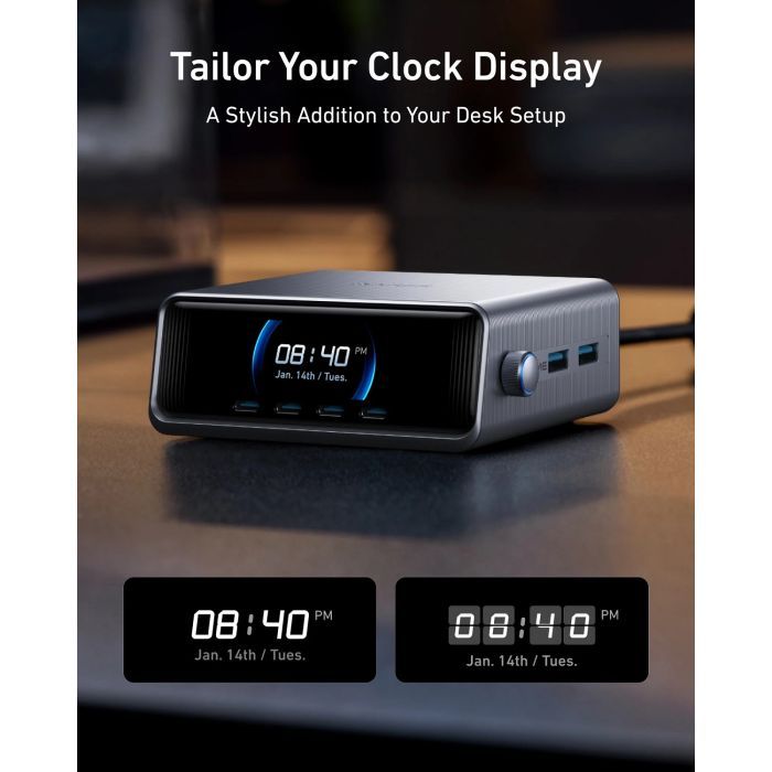 Зарядное устройство Anker 4xUSB-C PD250W + 2xUSB GaNPrime black (A2345341) изображение 7