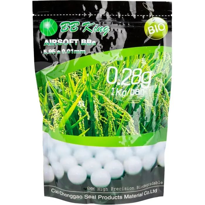 Страйкбольні кульки BB King Biogradable 6 мм 0,28 г 1кг/уп (1401.00.09)
