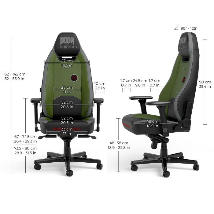 Кресло игровое Noblechairs LEGEND Black (NBL-LGD-GER-BED) изображение 5