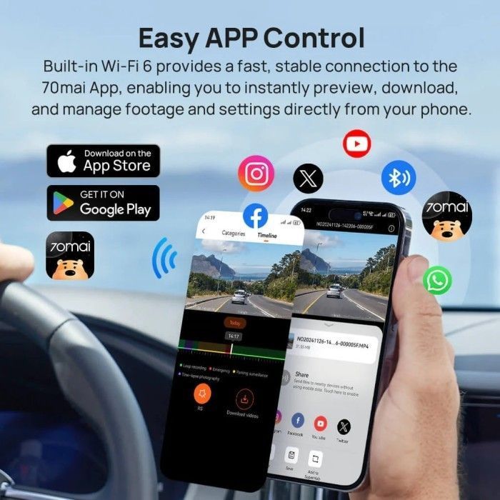 Видеорегистратор Xiaomi 70mai Dash Cam 4K A800SE-2 Set (1182550) изображение 11