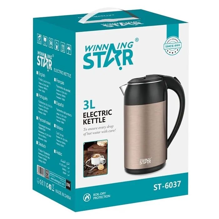 Электрочайник WINNINGSTAR ST-6037 Gray изображение 6