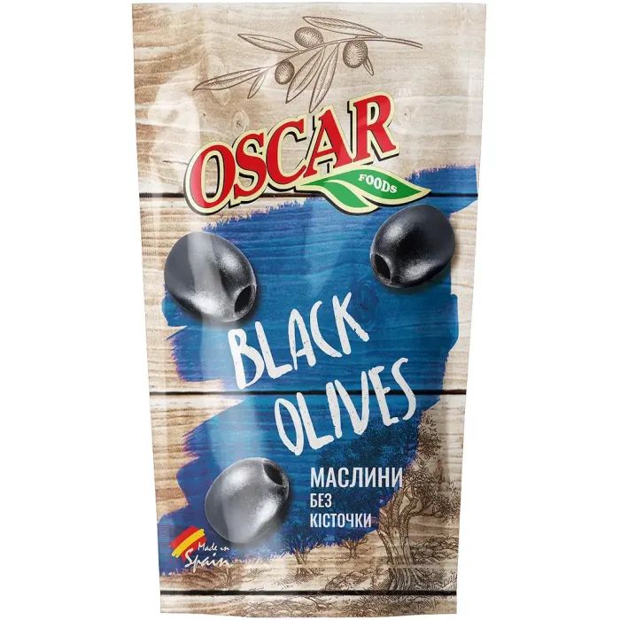 Овощная консервация Oscar foods Маслины без косточки 185 г (8413552052434)