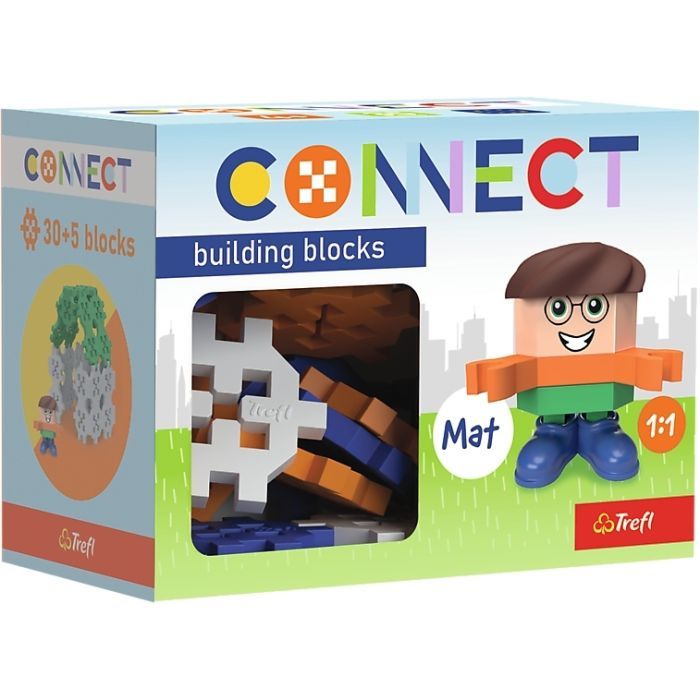 Конструктор Trefl Connect с игровой фигуркой Mat 35 деталей (5900511620054)