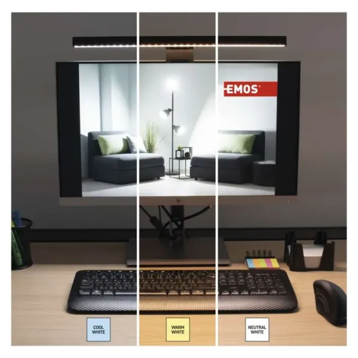 Настільна лампа EMOS на монітор 200Lm 5.6W (Z7617) зображення 12