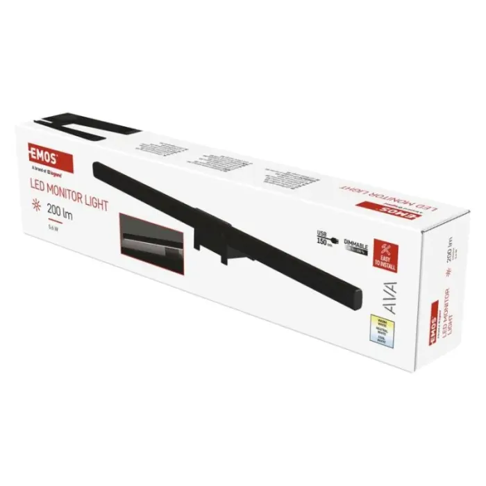 Настільна лампа EMOS на монітор 200Lm 5.6W (Z7617) зображення 4